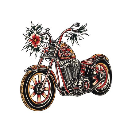 Crimson Ride & Bloom - Harley Spirit