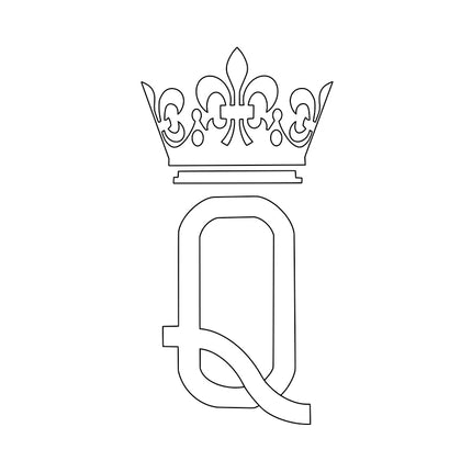 Crowned Letter Q