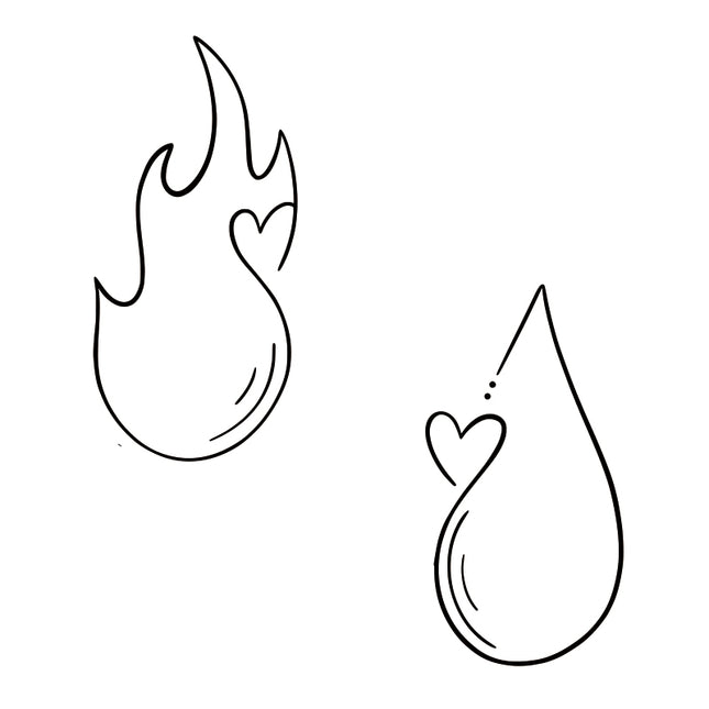 Fire & Water in Love (Pair)