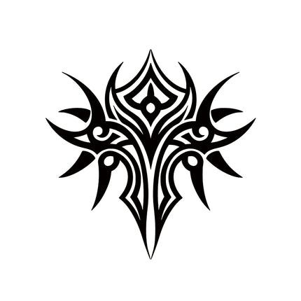 Neo-Tribal Flame — Abstract Symmetrical Tattoo Motif