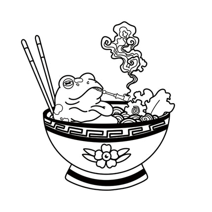 Samurai Frog In Bowl