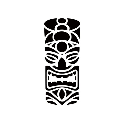 Stylized Tiki Mask — Polynesian Spiritual Emblem