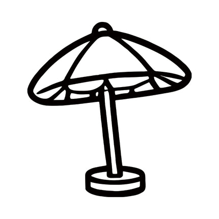 Your Home at the Beach Umbrella (Black)