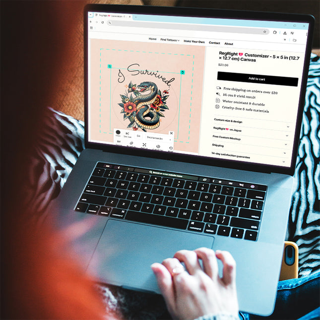 RegRight Custom Temporary Tattoo - Online Customizer